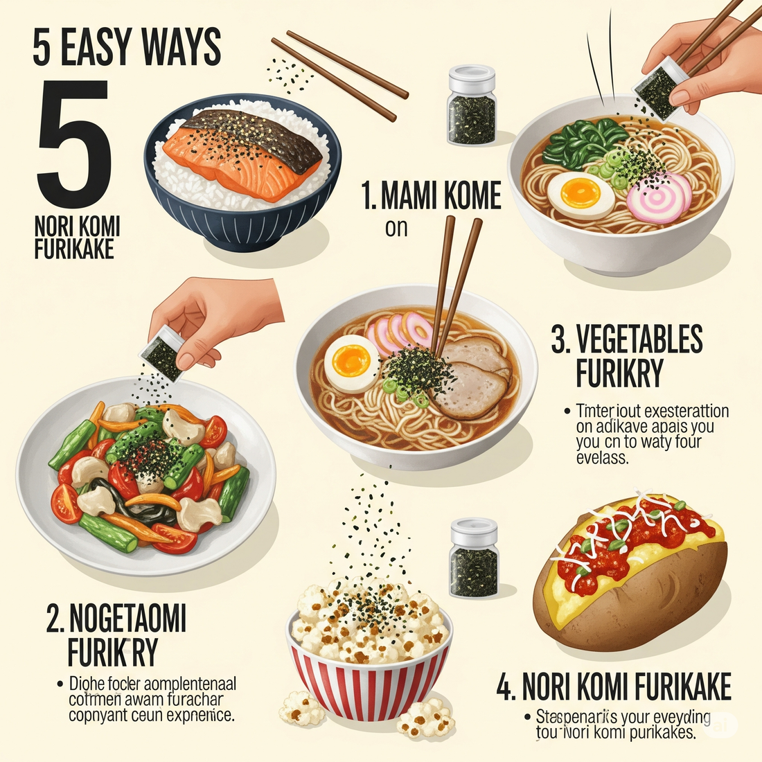 5 Easy Ways to Use Nori Komi Furikake (Beyond Sprinkling on Rice)