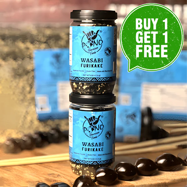 Premium Wasabi Nori Furikake - 71g (2.5oz Plant-Based, Gluten-Free- Made with Rice Bran Oil