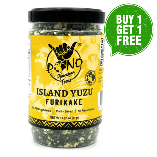 Premium Pono Hawaiian Foods - Island Yuzu Furikake 2.5 oz - NON-GMO, Gluten-Free, Plant Based