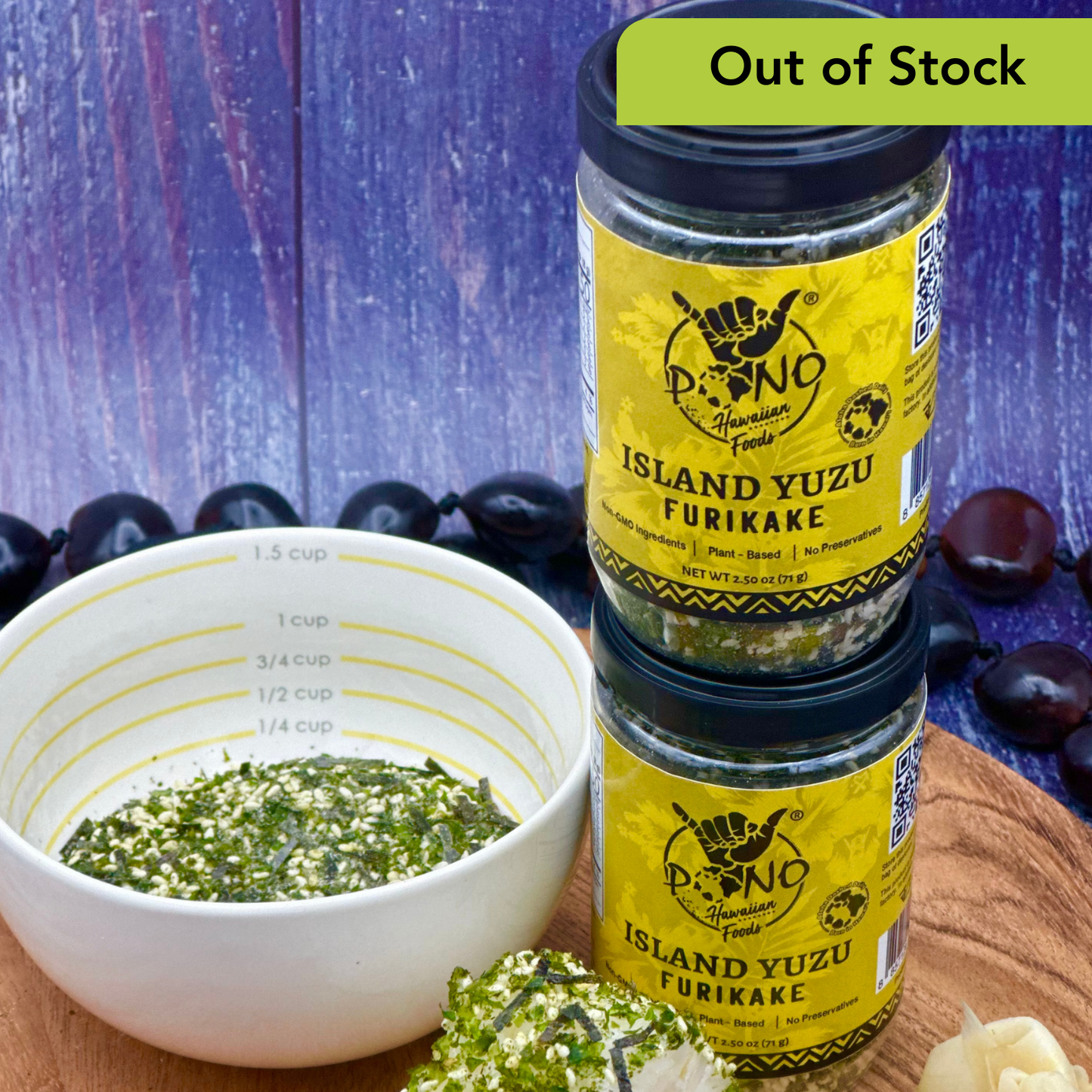 Premium Pono Hawaiian Foods - Island Yuzu Furikake 2.5 oz - NON-GMO, Gluten-Free, Plant Based