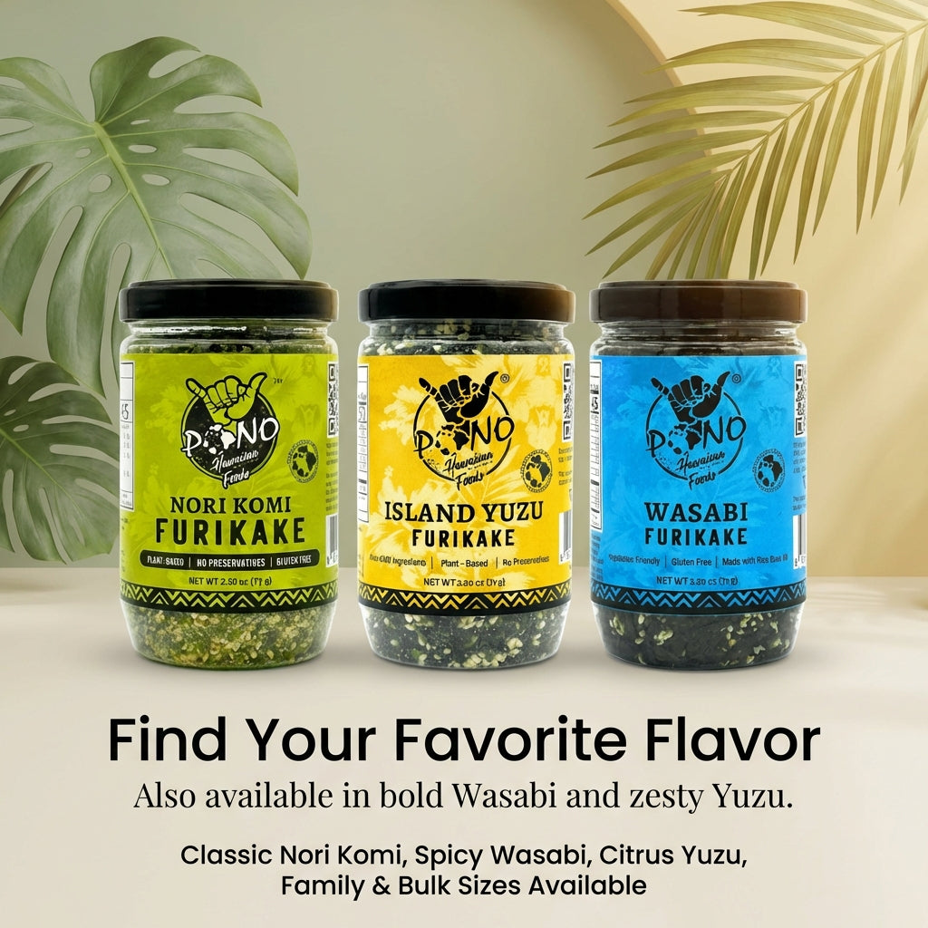 Premium Nori Komi Furikake Rice Seasoning 2.5oz - Gluten-Free, Plant-Based, NON-GMO