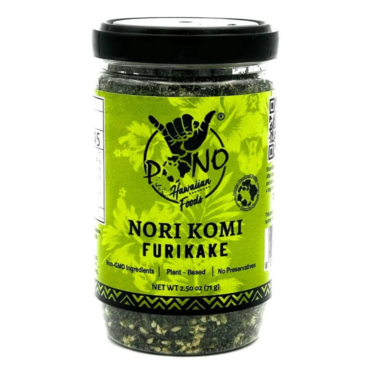 Pono Hawaiian Nori Komi Furikake Rice Seasoning 2.5oz