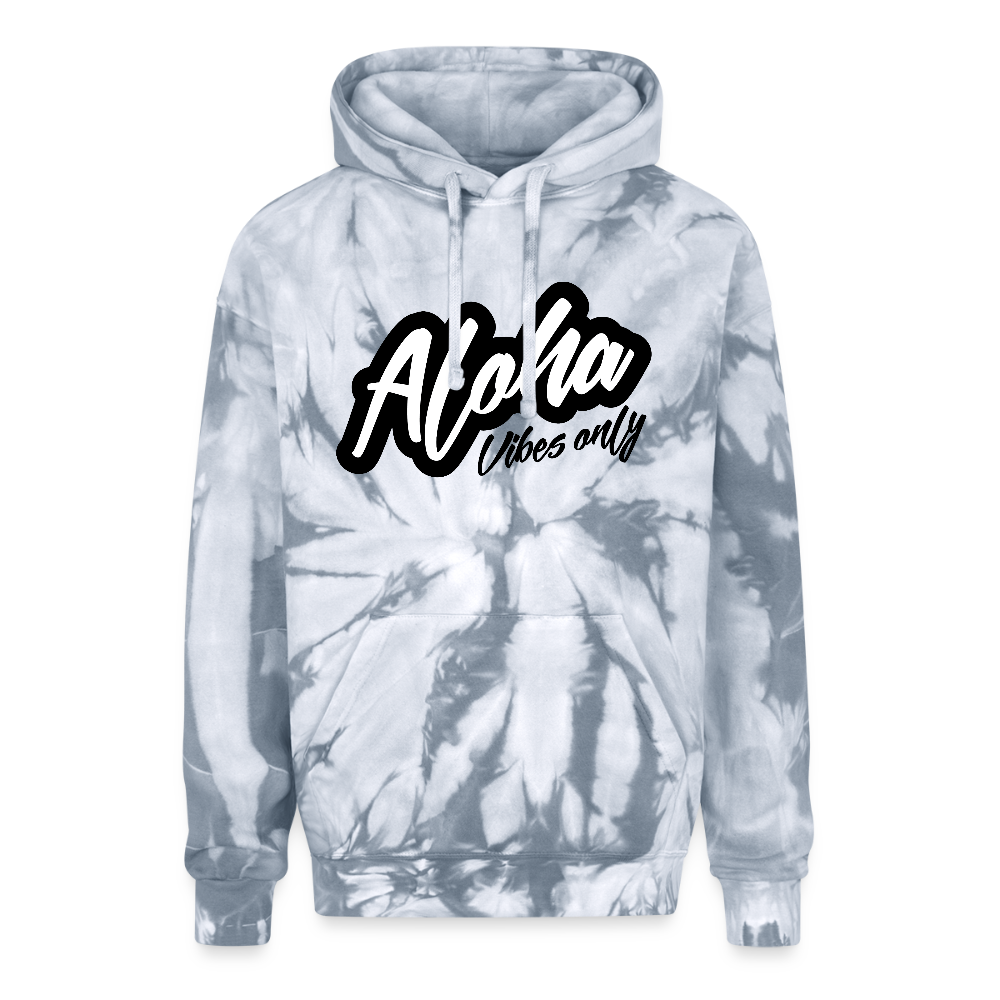 Aloha Vibes Tie Dye Hoodie - spider silver