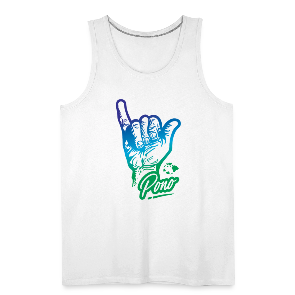 Pono Shaka -  Premium Tank - white