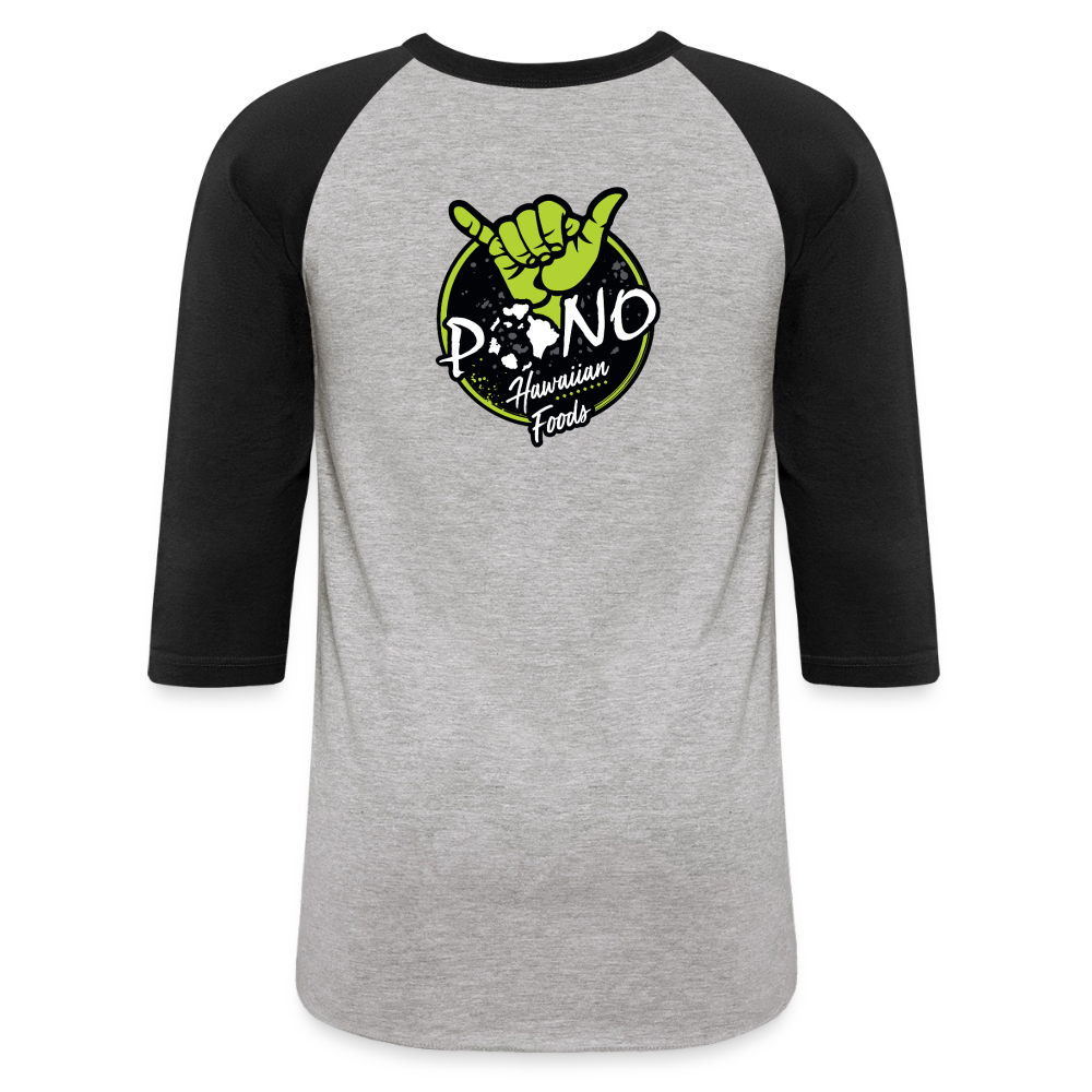 Yessah Baseball Tee - heather gray/black