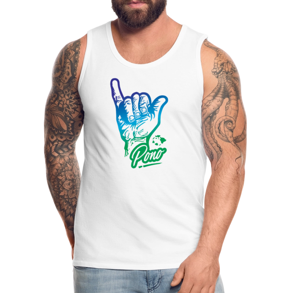 Pono Shaka -  Premium Tank - white