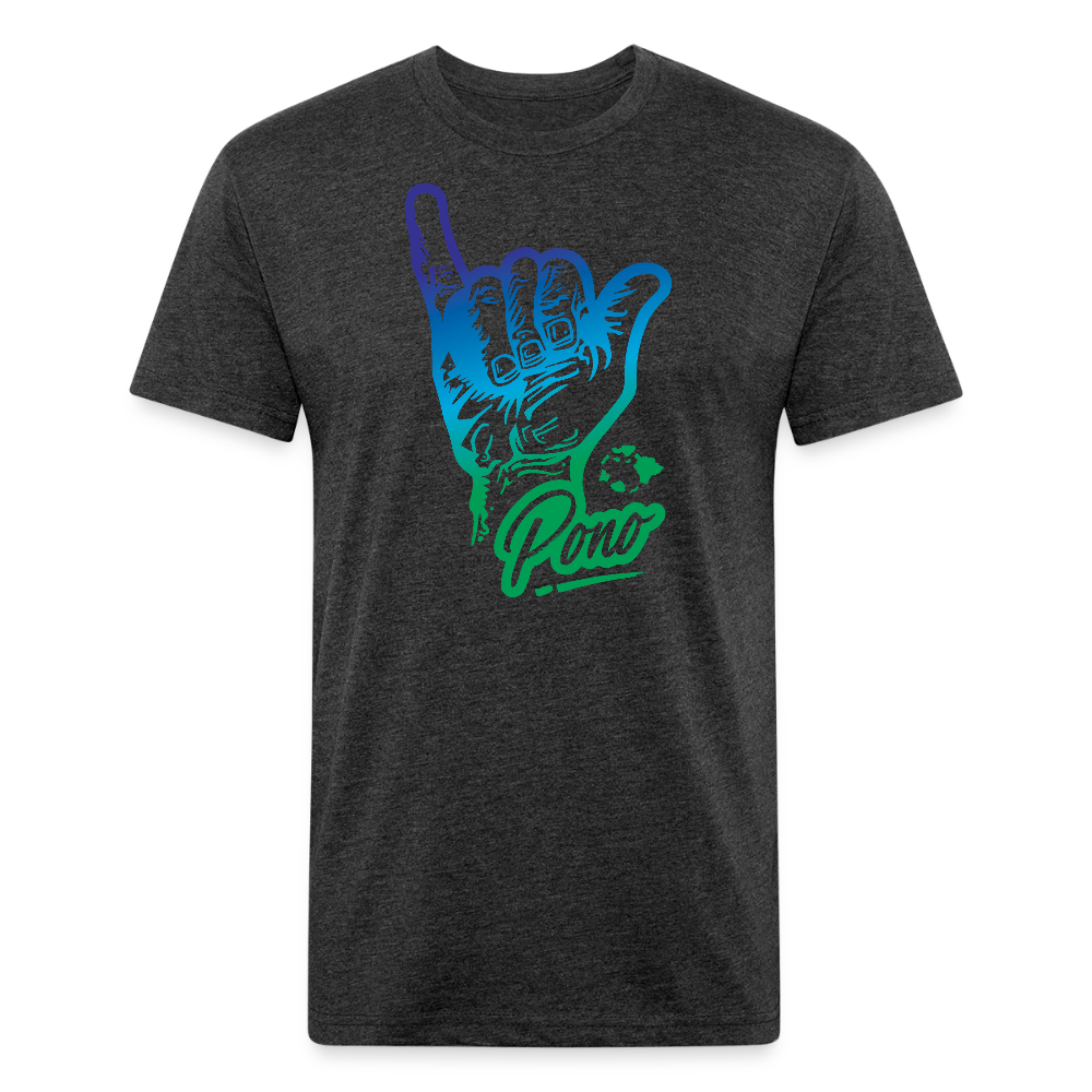 Pono Shaka Fitted Cotton/Poly T-Shirt by Next Level - heather black