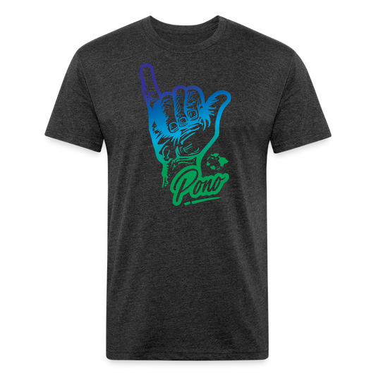 Pono Shaka Fitted Cotton/Poly T-Shirt by Next Level - heather black