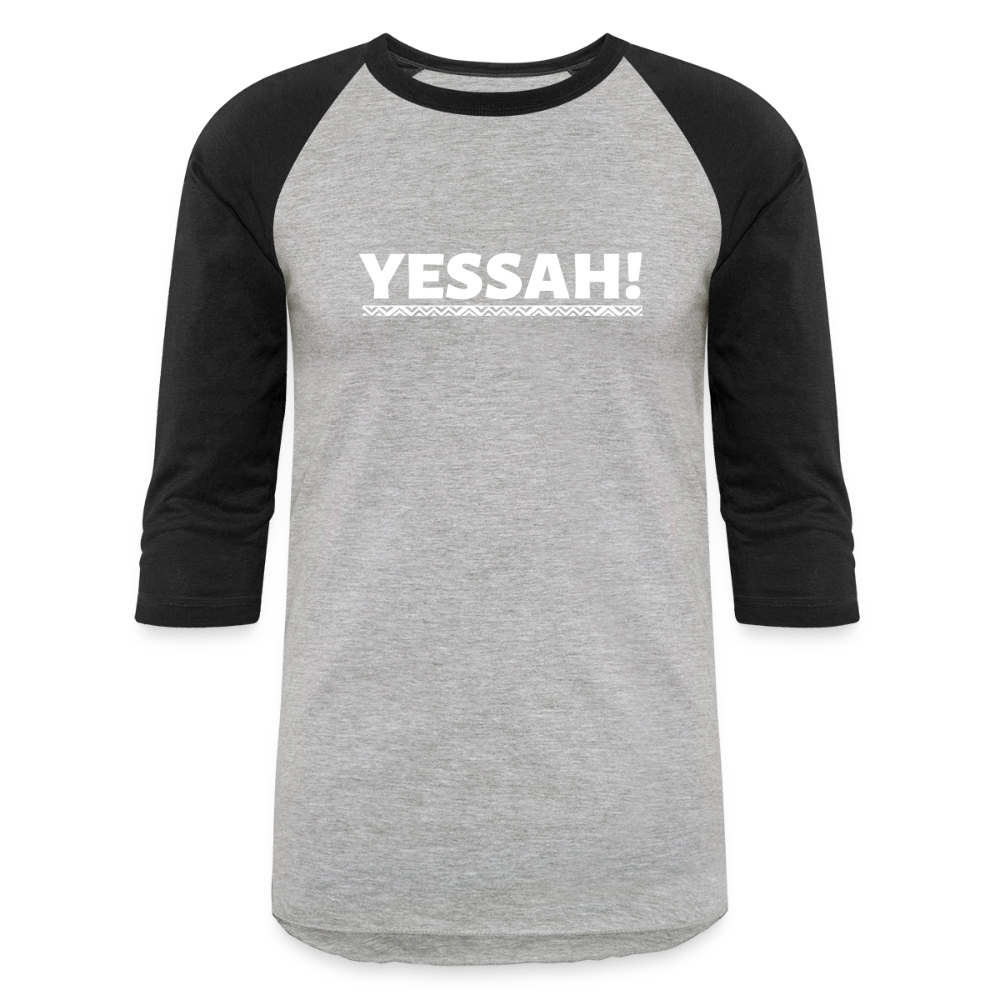 Yessah Baseball Tee - heather gray/black