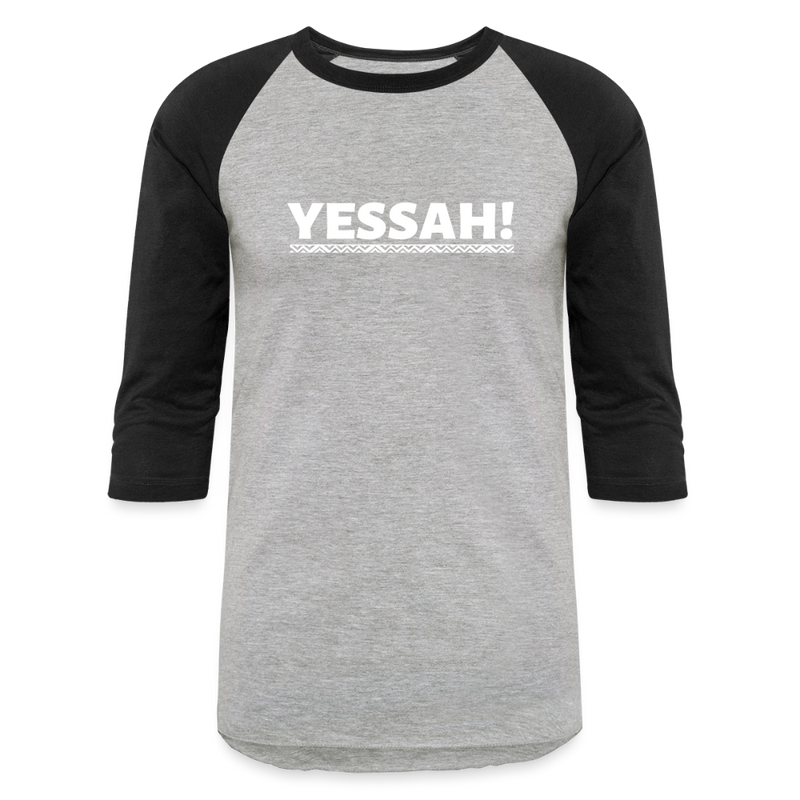 Yessah Baseball Tee - heather gray/black