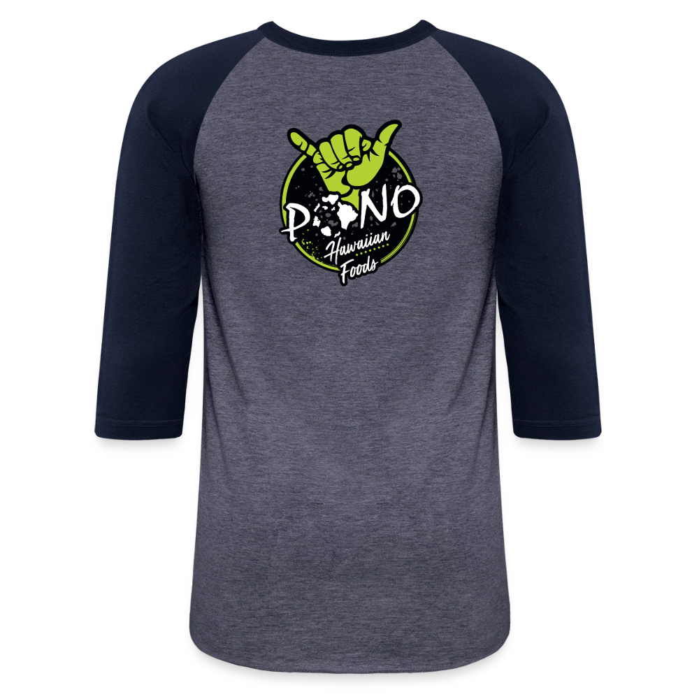Yessah Baseball Tee - heather blue/navy