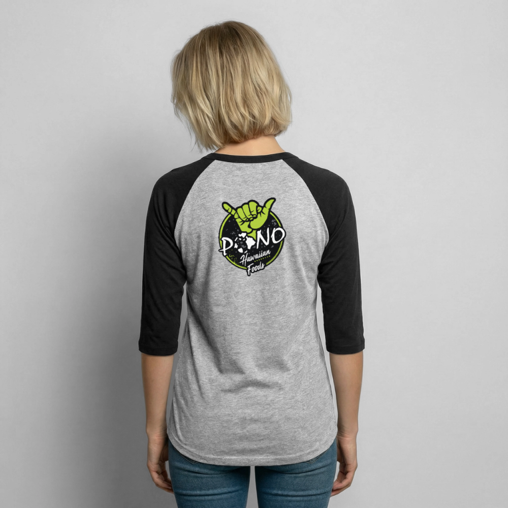 Yessah Baseball Tee - heather gray/black