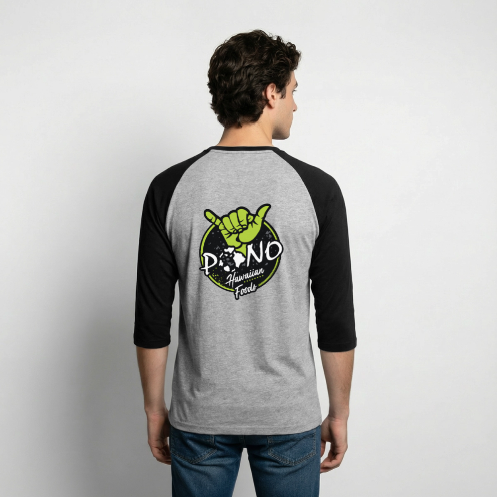 Yessah Baseball Tee - heather gray/black