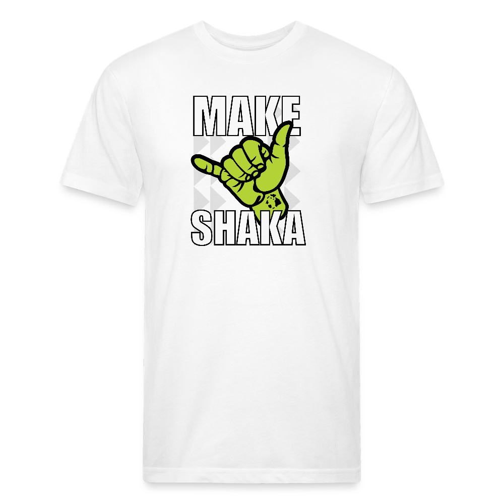 MAKE SHAKA -FITTED TEE - white