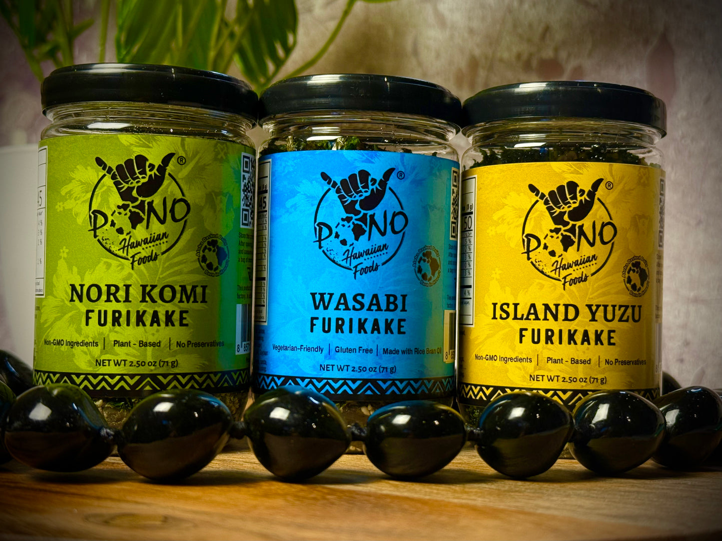 DA THREE PACK - Three Pack Wasabi-Nori / Island Yuzu / Nori Komi Furikake - Gluten Free, Vegetarian Friendly, Non GMO ingredients