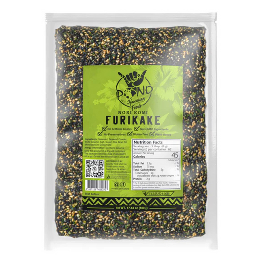 Pono Hawaiian Nori Komi Furikake Rice Seasoning - 1lb (17.64oz) (1# Bulk Size Pack) Non-GMO, Gluten-Free, Plant-Based