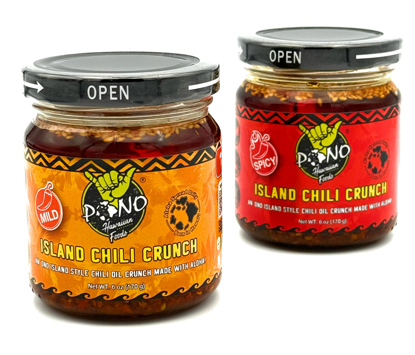 Pono Hawaiian Island Chili Crunch – 6oz – Umami, Garlic, Shallots, Sesame, Chili Peppers