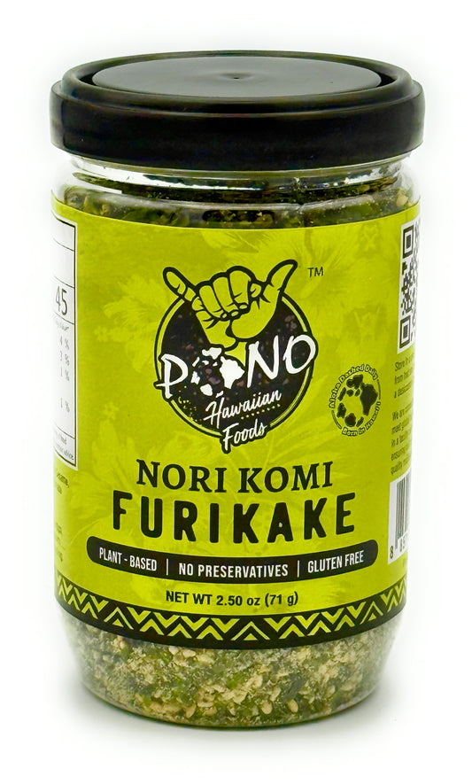 Premium Nori Komi Furikake Rice Seasoning 2.5oz - Gluten-Free, Plant-Based, NON-GMO
