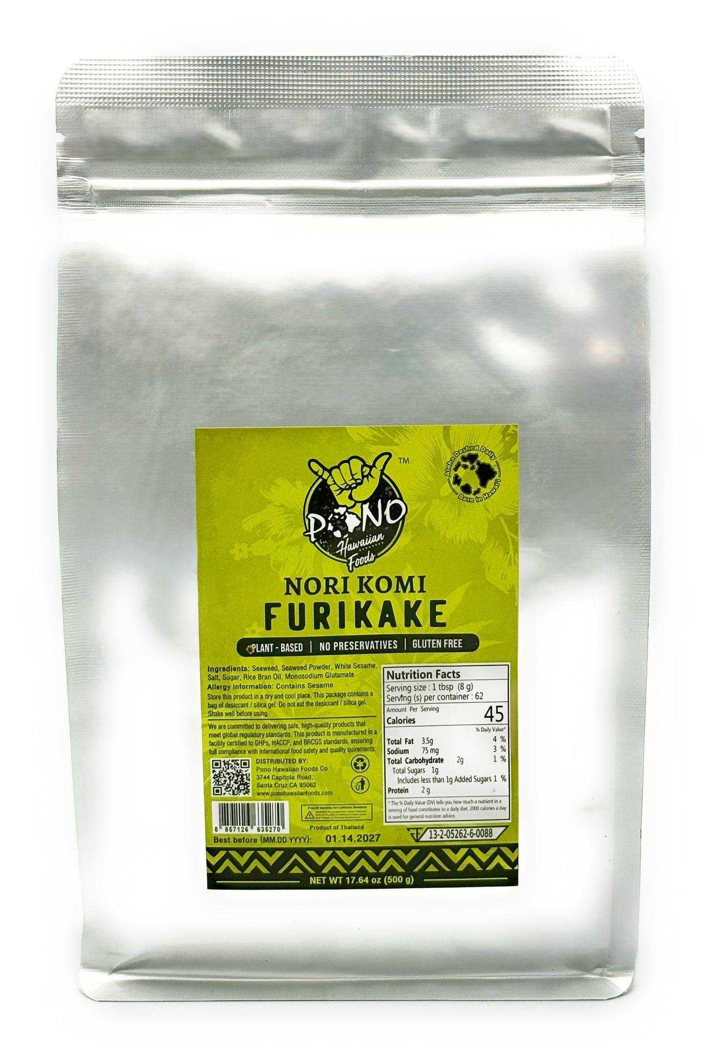 Nori Komi Furikake - 1.1# / UNIT - BULK CASE PACK - (10 / 1.1# Bags)