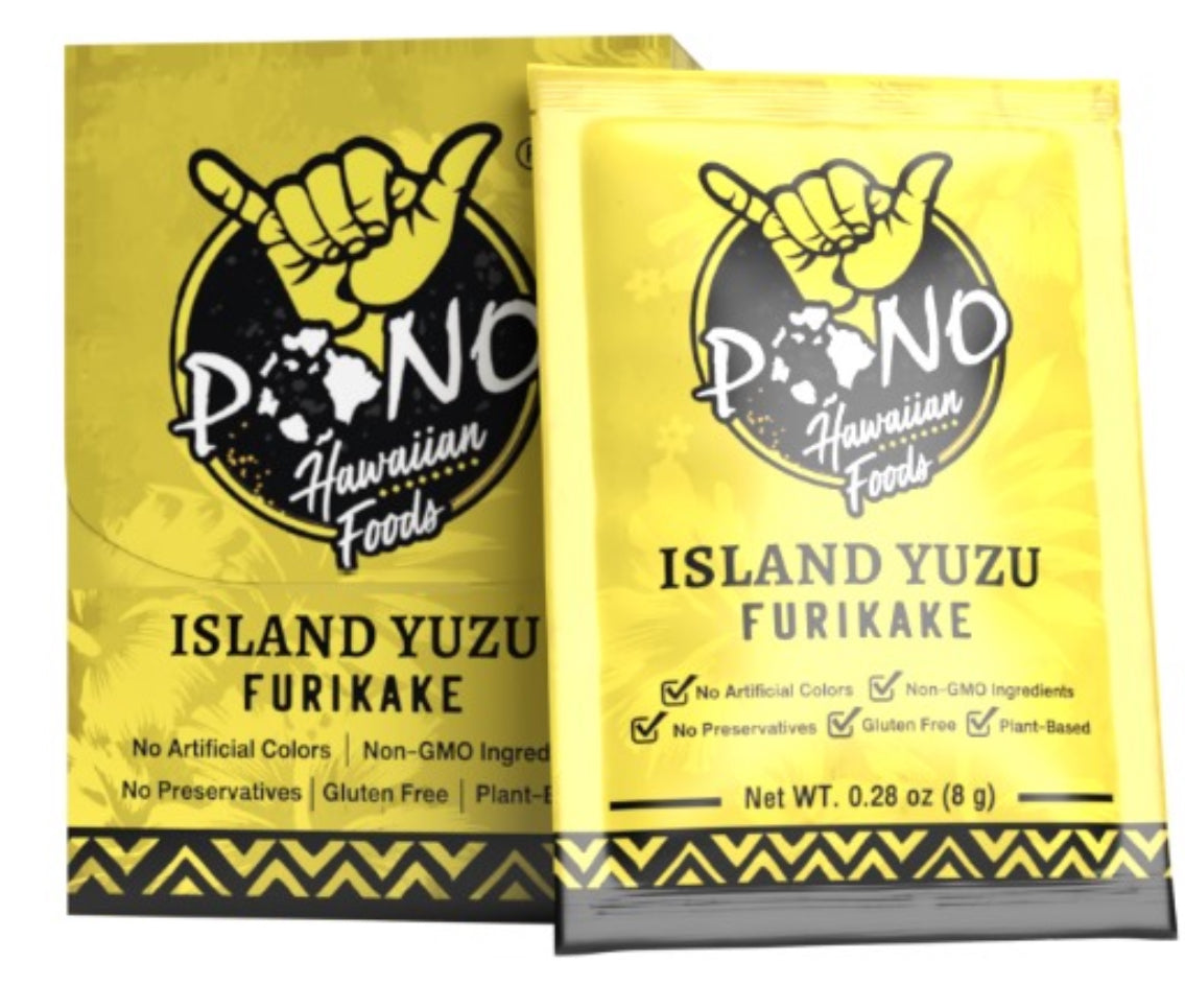 Pono Hawaiian Nori Komi Furikake Rice Seasoning Box of 12 (8g) To-Go Packets