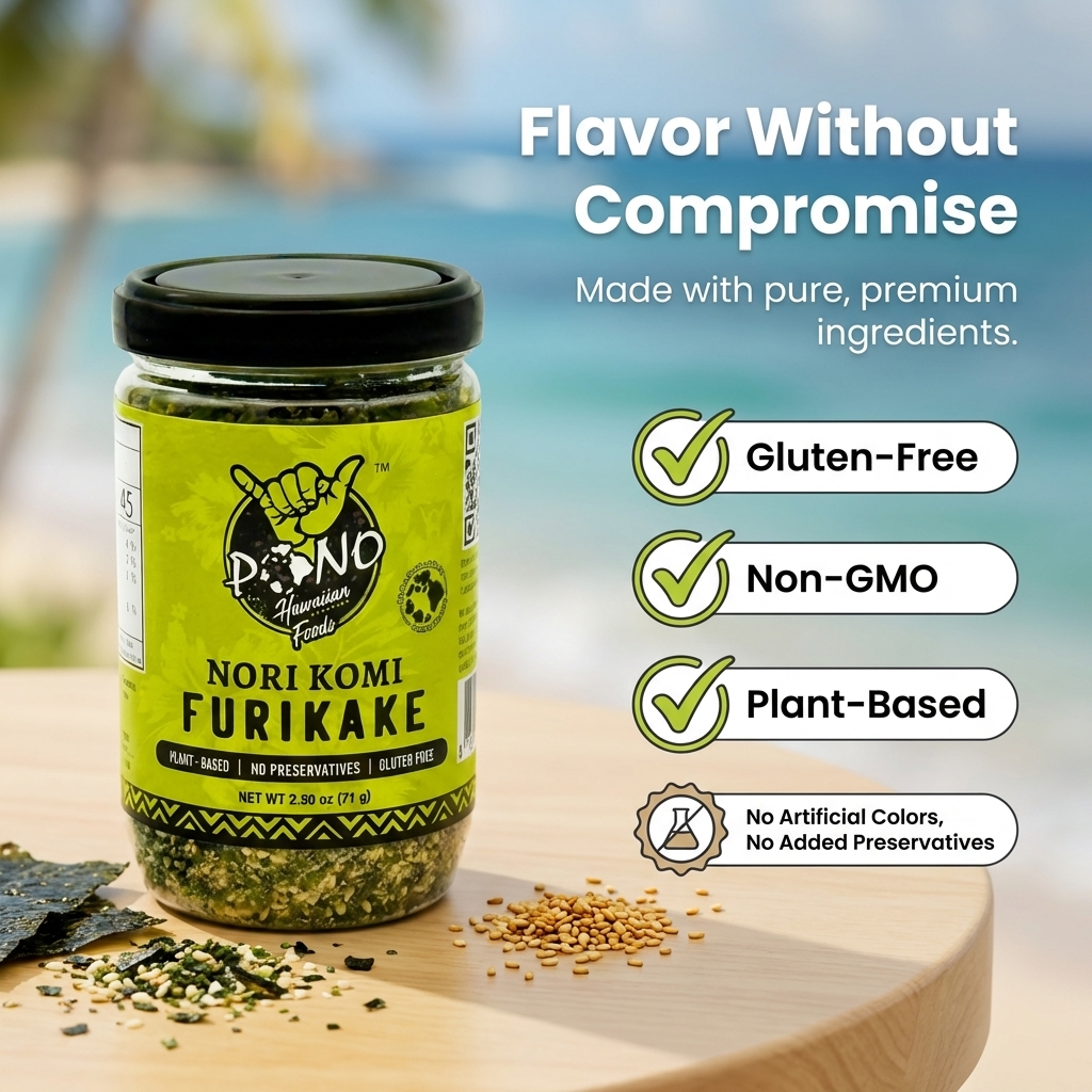 Premium Nori Komi Furikake – Non‑GMO GF Plant‑Based – Pono