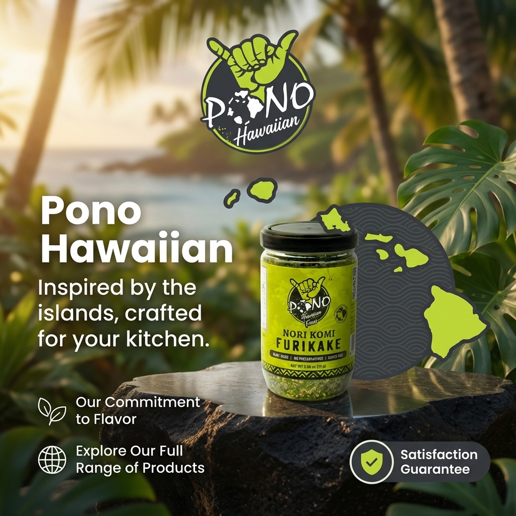 Premium Nori Komi Furikake – Non‑GMO GF Plant‑Based – Pono