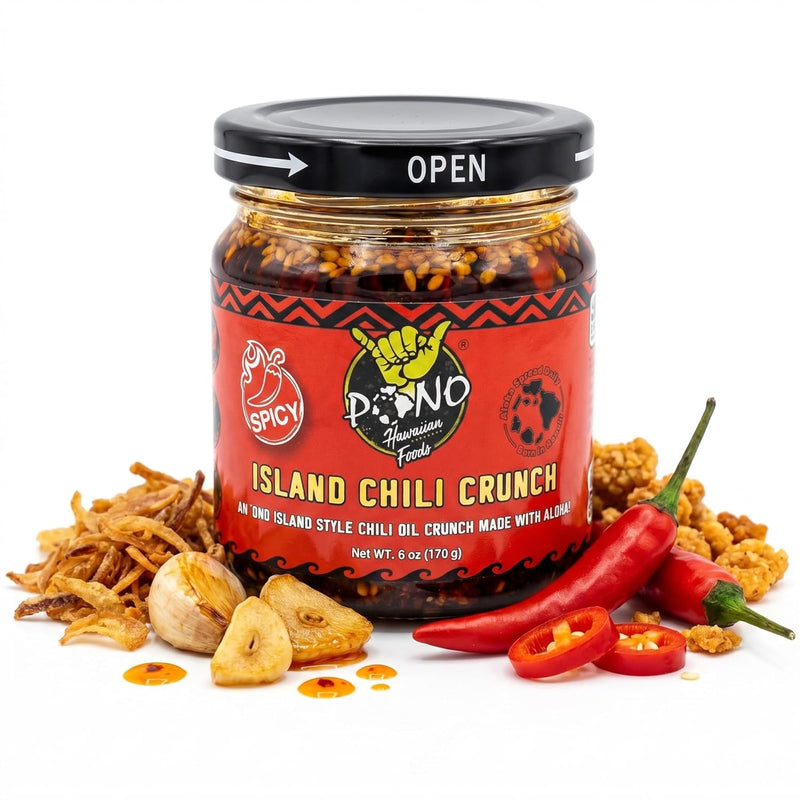 Island Chili Crunch - (SPICY) 6oz - Umami Chili Oil Crunch
