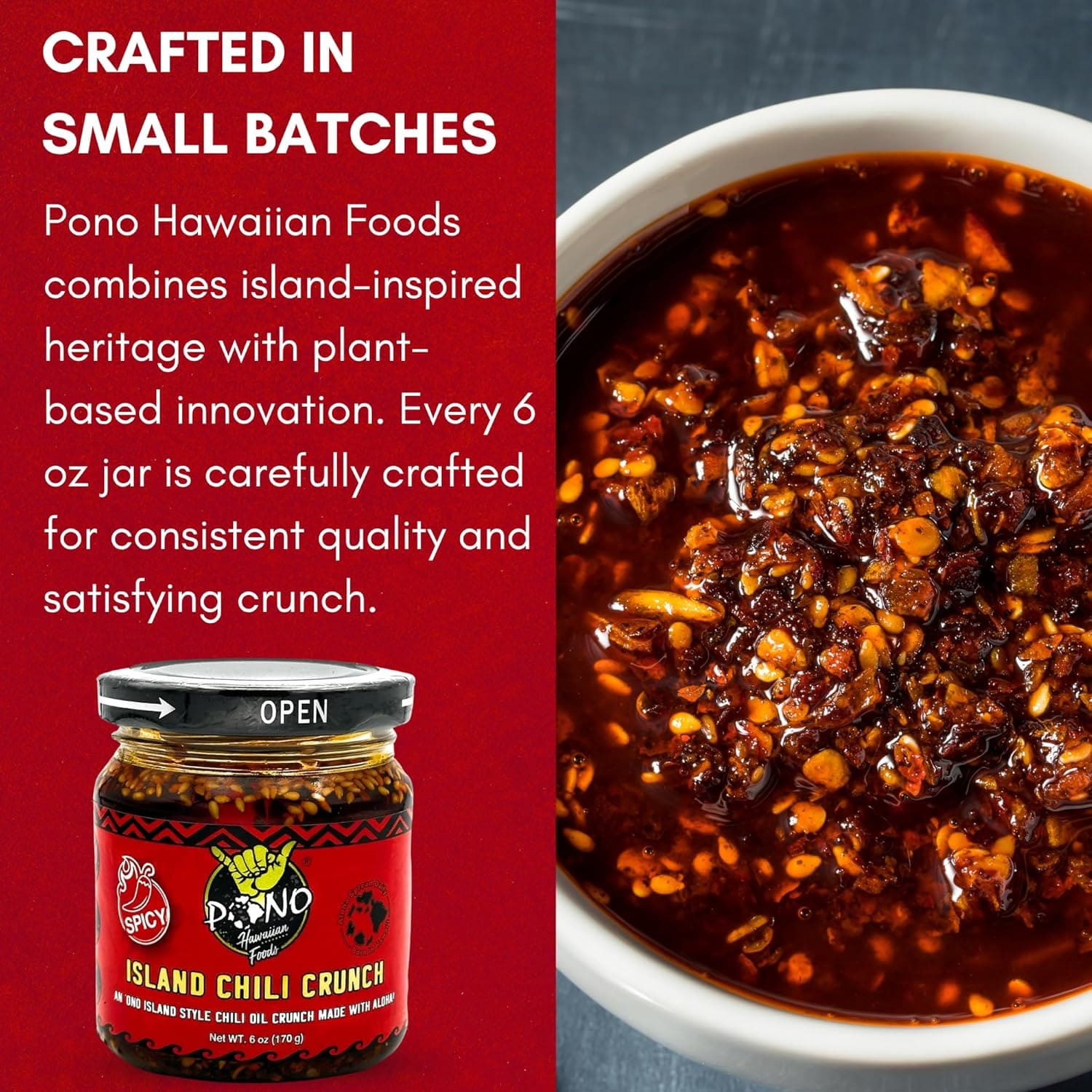 Two Pack Island Chili Crunch – Mild & Spicy Umami Duo – Pono