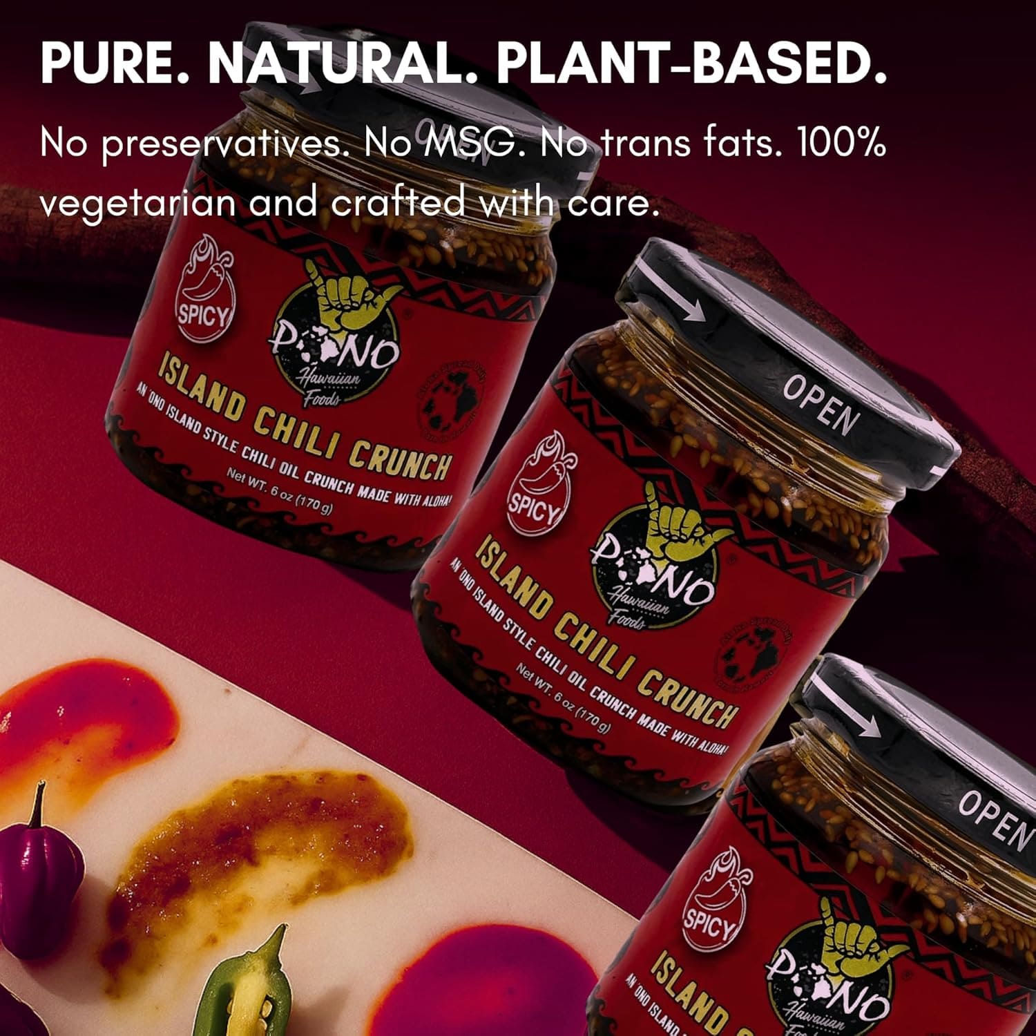 Two Pack Island Chili Crunch – Mild & Spicy Umami Duo – Pono